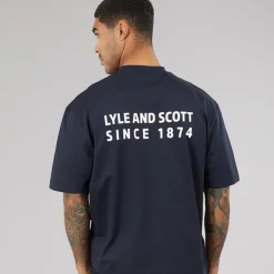 Lyle And Scott Vintage Herren Oversized 1874 T Shirt Dark Navy