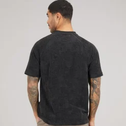 Lyle And Scott Vintage Herren Emblem Frottee T-Shirt Z865 Jet Black