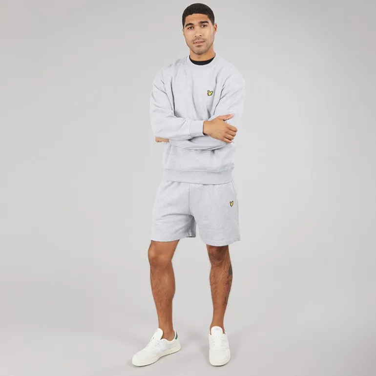 Lyle And Scott Vintage Herren Oversized 1874 Sweatshirt Light Grey Marl