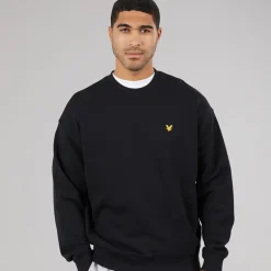 Lyle And Scott Vintage Herren Oversized 1874 Sweatshirt Jet Black