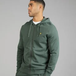 Lyle And Scott Vintage Herren Reißverschluss Kapuzenpullover Green Mercurial