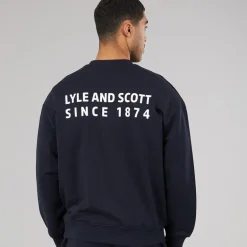 Lyle And Scott Vintage Herren Oversized 1874 Sweatshirt Dark Navy