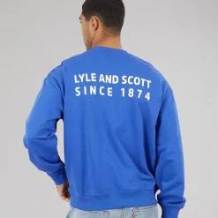 Lyle And Scott Vintage Herren Oversized 1874 Sweatshirt Midnight Blue