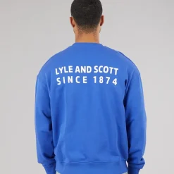 Lyle And Scott Vintage Herren Oversized 1874 Sweatshirt Midnight Blue