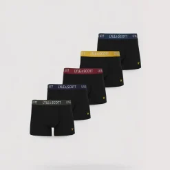Lyle And Scott Vintage Herren Miller Fünferpack Boxershorts Schwarz / Multi
