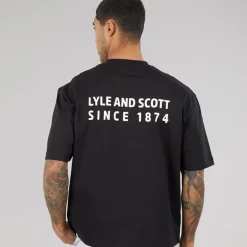Lyle And Scott Vintage Herren Oversized 1874 T Shirt Jet Black