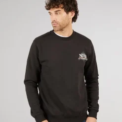 Marcus Herren Colin Druck Sweatshirt Schwarz