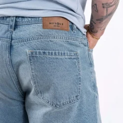 Marcus Herren Justin 2236 Jeans Shorts Light Blue Snow