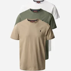 MCS Herren Ohio Drei Pack T Shirts Käfer / Silber Nerz / Weiß Beetle/Silvermink/Weiß