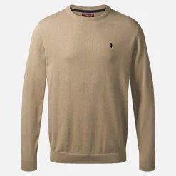 MCS Herren Rundhals Ellison Strick Pullover Silver Mink
