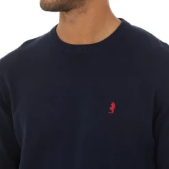 MCS Herren Rundhals Ellison Strickpullover Dunkelblau