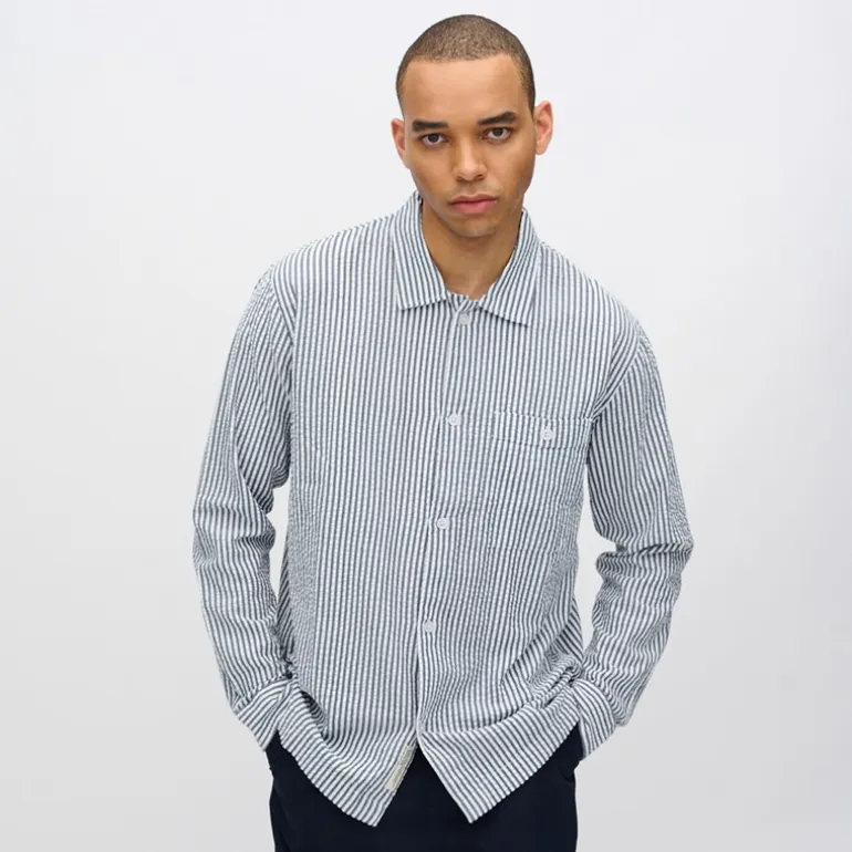 Minimum Herren Francis Langarm Hemd 3922 Sky Captain