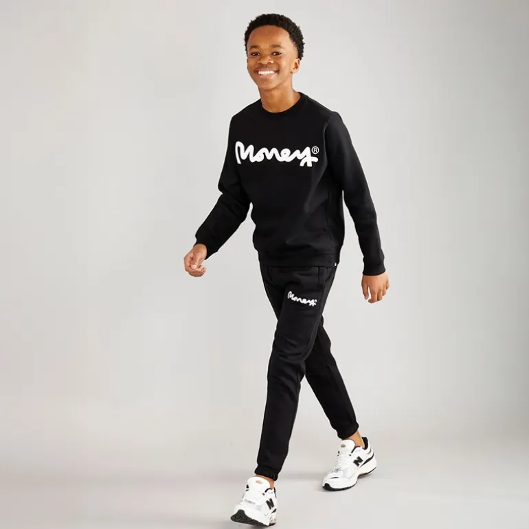 Money Junge Chop Sig Ape Crew Trainingsanzug Schwarz
