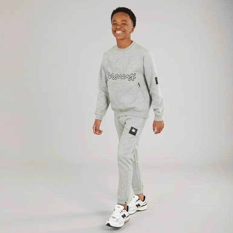 Money Sweatshirt Junge Relax Crew Grau