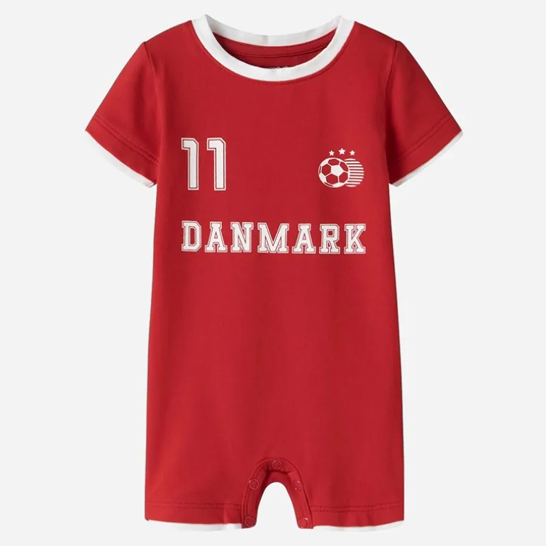 Name It Dänemark Fußball Weltmeisterschaft Baby Strampler True Red Denmark