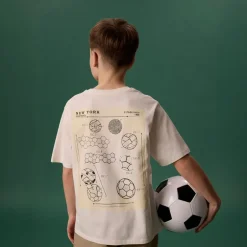 Name It Junge Himas Fußball T-Shirt Cloud Dancer/Football