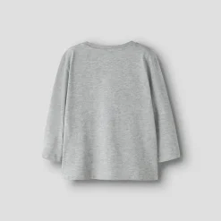 Name It Junge Mini Wimpel Bagger Langarm T Shirt Grey Melange