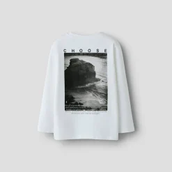 Name It Junge Nestor Langarm T Shirt Bright White