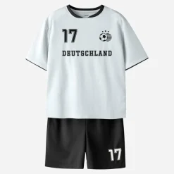 Name It Kinder Deutschland Weltmeisterschaft Fußball Trikot Set Bright White Germany