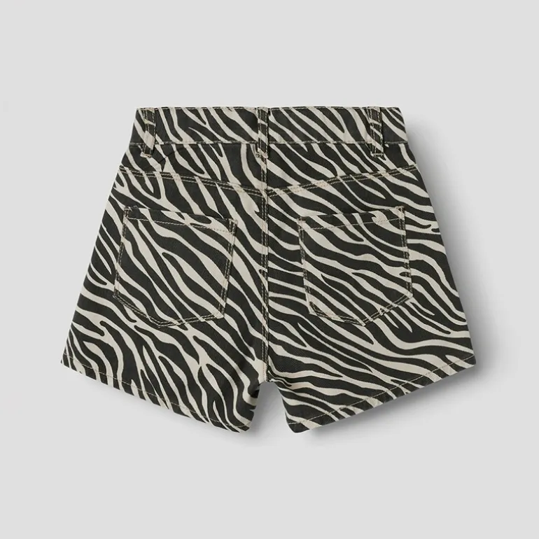 Name It Mädchen Rosè Shorts Cement Zebra