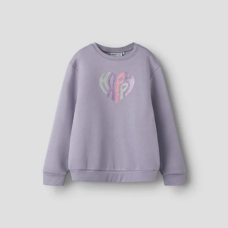 Name It Mädchen Selia Sweatshirt Lavender Gray