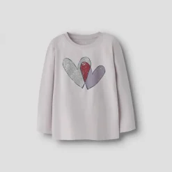 Name It Mädchen Teartas Langarm T Shirt Lilac Marble