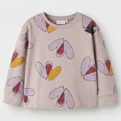 Name It Mädchen Teart Sweatshirt Lilac Marble