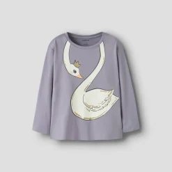 Name It Mädchen Valiane Langarm T Shirt Lavender Gray