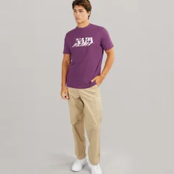 Napapijri Herren Lodestar T-Shirt Purple Pass
