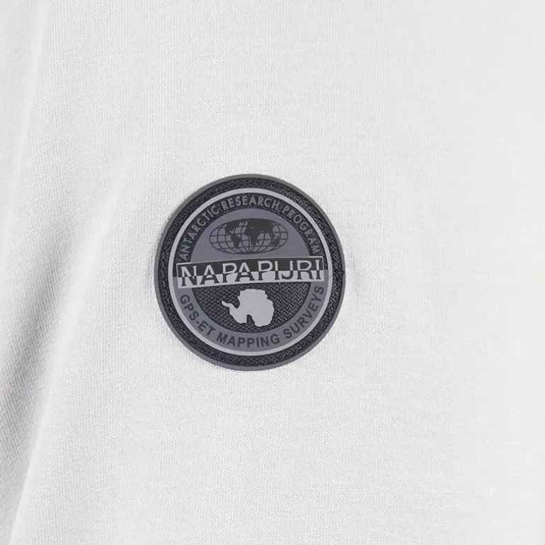 Napapijri Herren Sesano 1/2 Zip Oberteil Light Grey Solid
