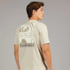 Napapijri Herren Sondrio T Shirt Beige Silver