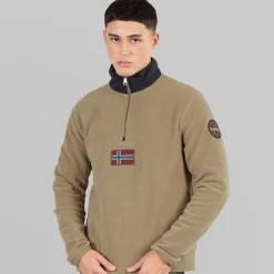 Napapijri Herren Tev Polar 1/2 Reißverschluss Sweatshirt Fallen Rock