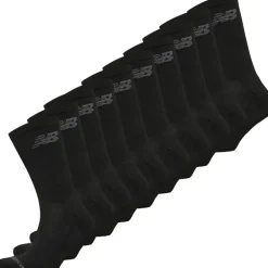 New Balance Zehn Paar Gepolsterte Socken Crew Schwarz