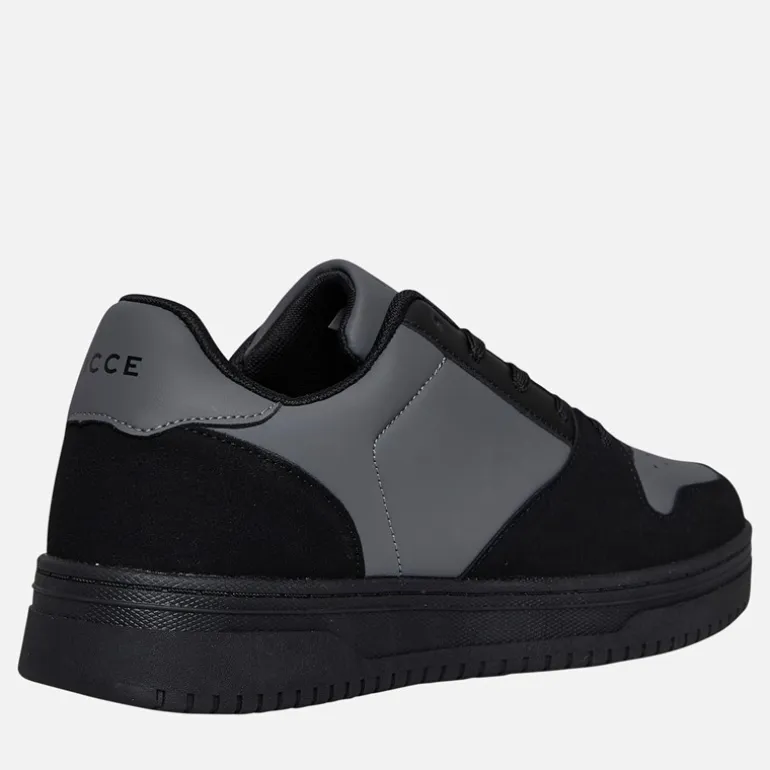 NICCE Herren Bassaro Turnschuhe Schwarz/Grau Black / Grey