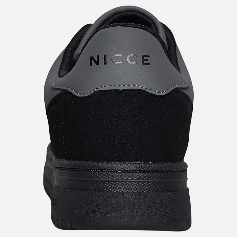 NICCE Herren Bassaro Turnschuhe Schwarz/Grau Black / Grey