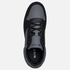 NICCE Herren Bassaro Turnschuhe Schwarz/Grau Black / Grey