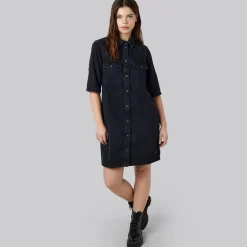 Noisy May Damen Signe Denim Kleid Schwarz