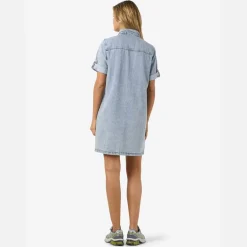Noisy May Damen Signe Denim Kleid Light Blue Denim