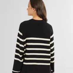 Noisy May Schwarzer Fifi Strickpullover Damen
