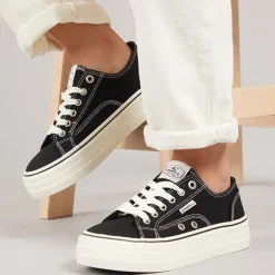 O'Neill Damen Copa Chunky Canvas Turnschuhe Schwarz