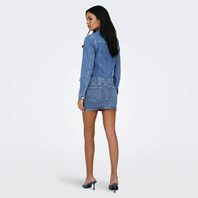 Only Damen Jeans Jacke Medium Blue Denim