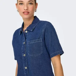 Only Damen Jeans Kleid Dark Blue Denim