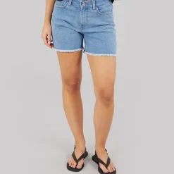 Only Damen Jeansshorts Mittel Blau Jeans