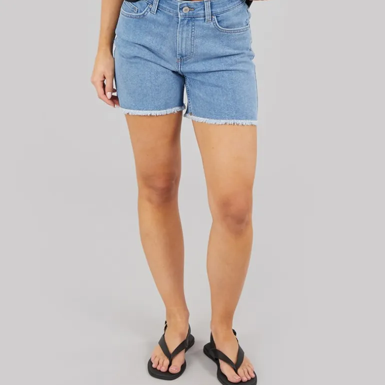 Only Damen Jeansshorts Mittel Blau Jeans