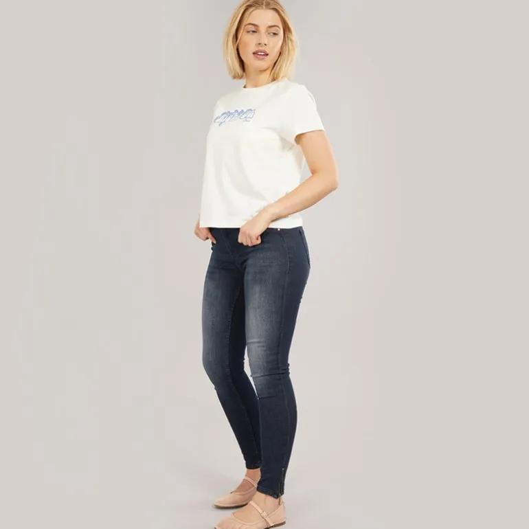 Only Damen Kendell Knöchellange Skinny Jeans Dunkelblaue Denim