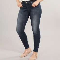 Only Damen Kendell Knöchellange Skinny Jeans Dunkelblaue Denim
