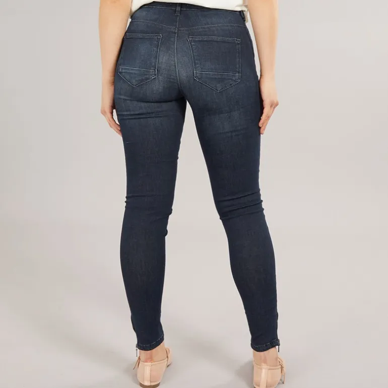 Only Damen Kendell Knöchellange Skinny Jeans Dunkelblaue Denim