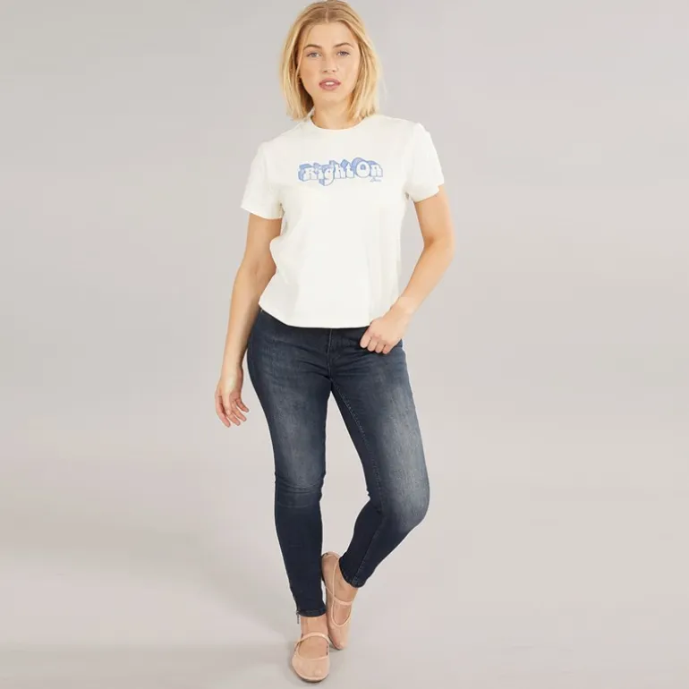 Only Damen Kendell Knöchellange Skinny Jeans Dunkelblaue Denim
