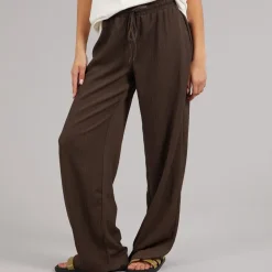 Only Damen Weit Bein Hose Chocolate Brown