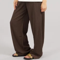 Only Damen Weit Bein Hose Chocolate Brown